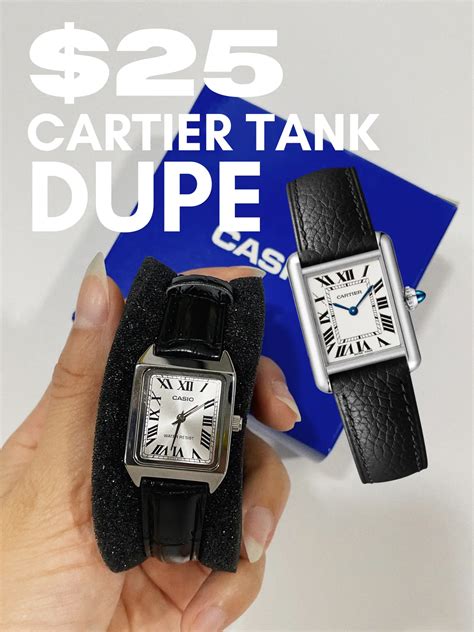 casio cartier tank dupe|cartier tank pinch hitters.